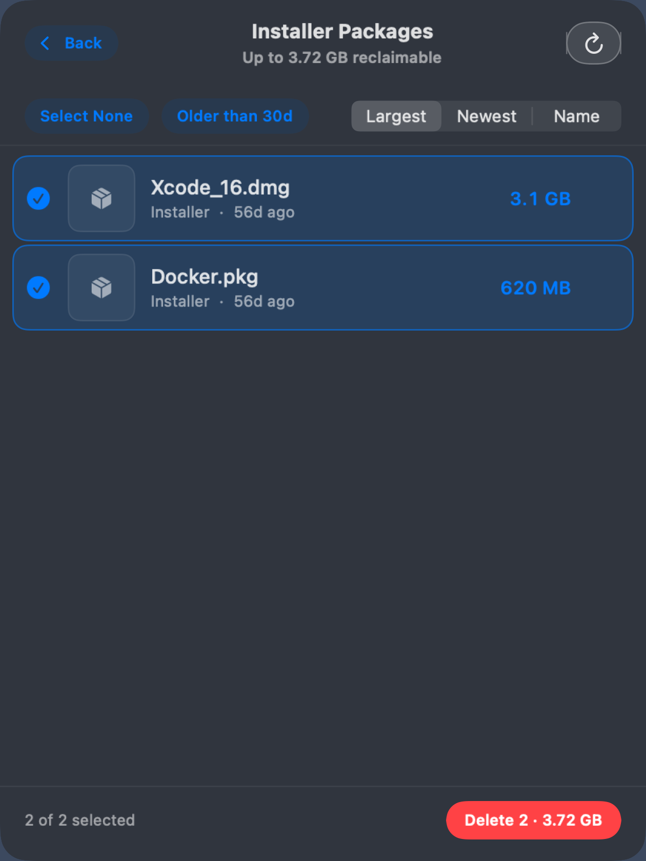 SpaceBar installer packages browser